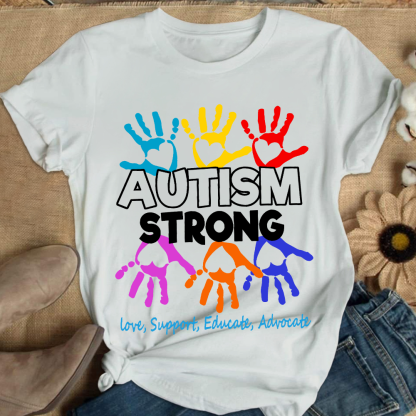 Autism Strong Cotton Nurse T-shirt