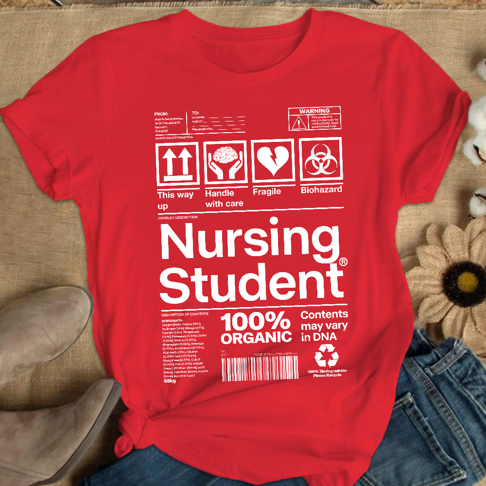 School Of Nursing Student Gift Cotton Nurse T-shirt
