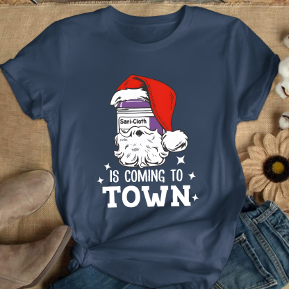 Funny Santa Nurse Medical Assistant Christmas Cotton Nurse T-shirt