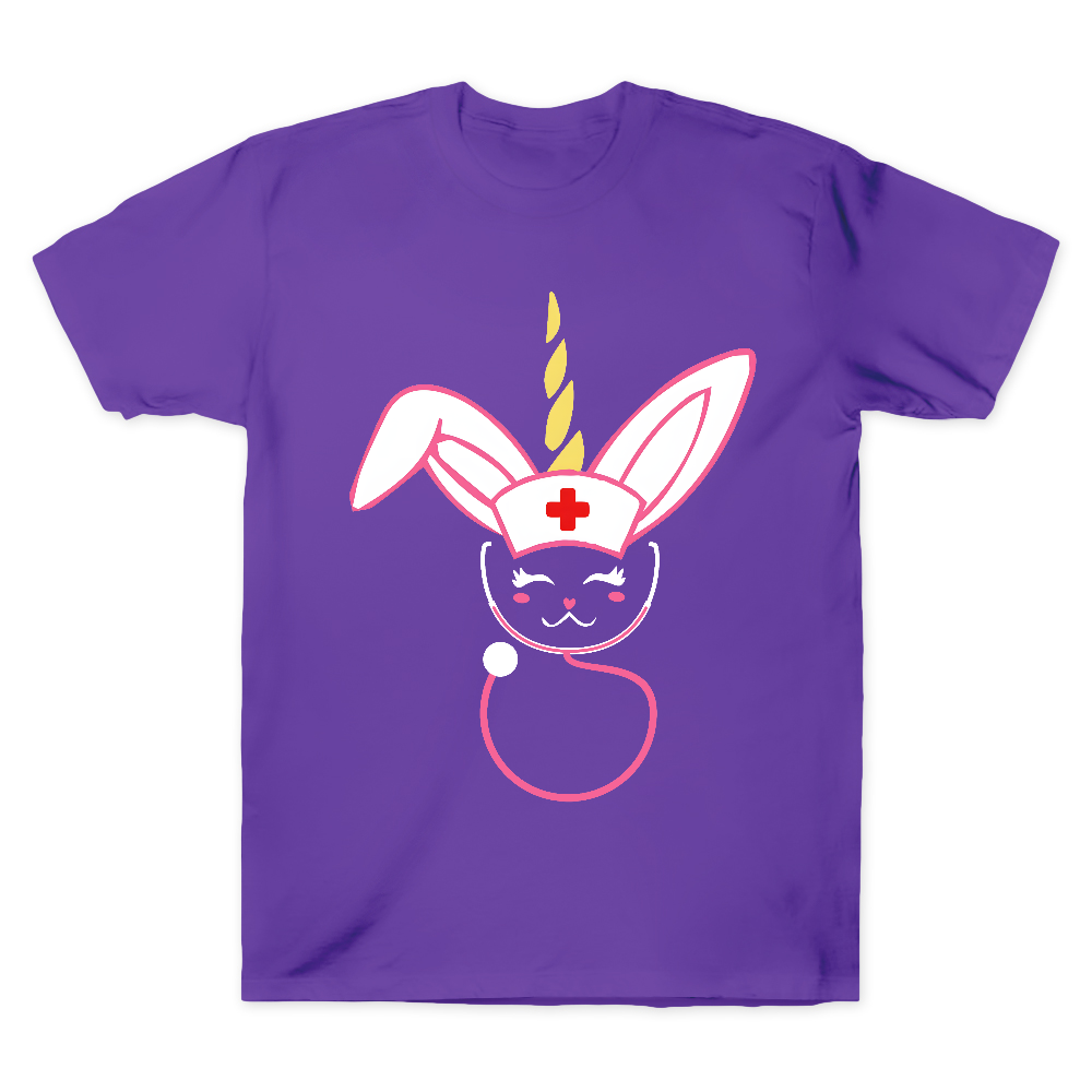 Funny Bunny Nurse Easter Cotton Doctor T-shirt