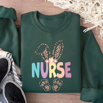 Easter Bunny Cotton Pullover Sweatshirt