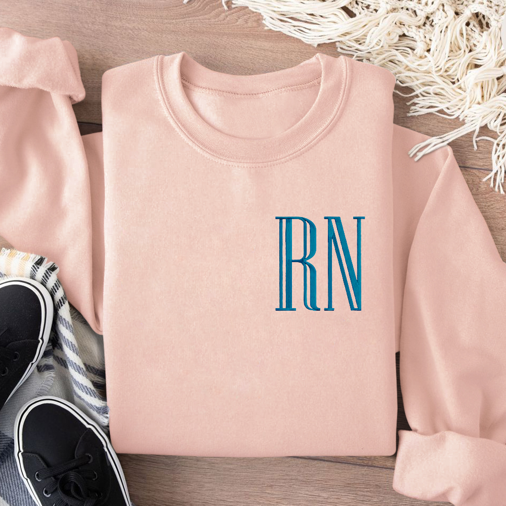 Personalized Nurses Day Gifts for Registered Nurses Embroidered Crew Neck Sweatshirt