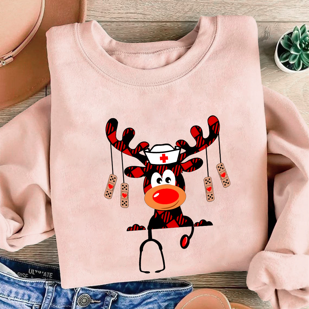 Stethoscope Nurse Cotton Pullover Sweatshirt