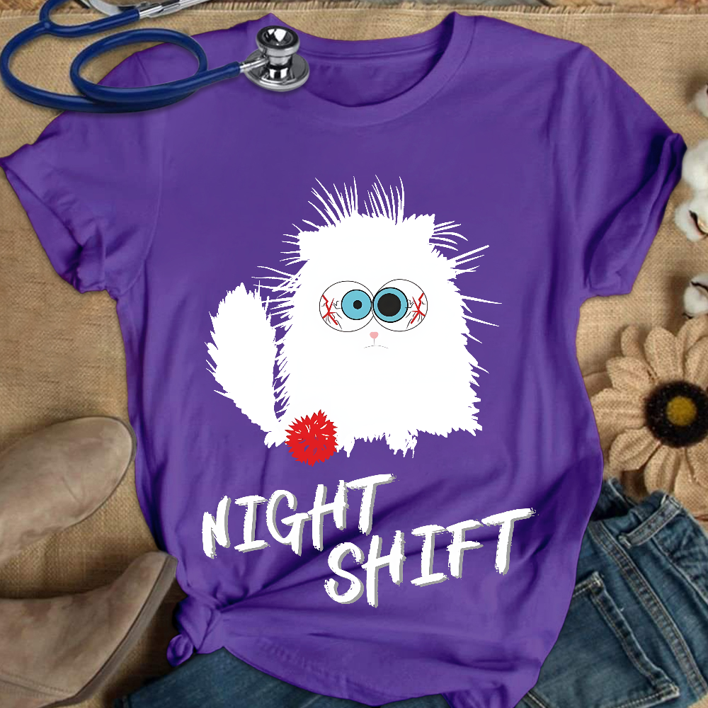 Night Shift Is Tough Cotton Nurse T-shirt