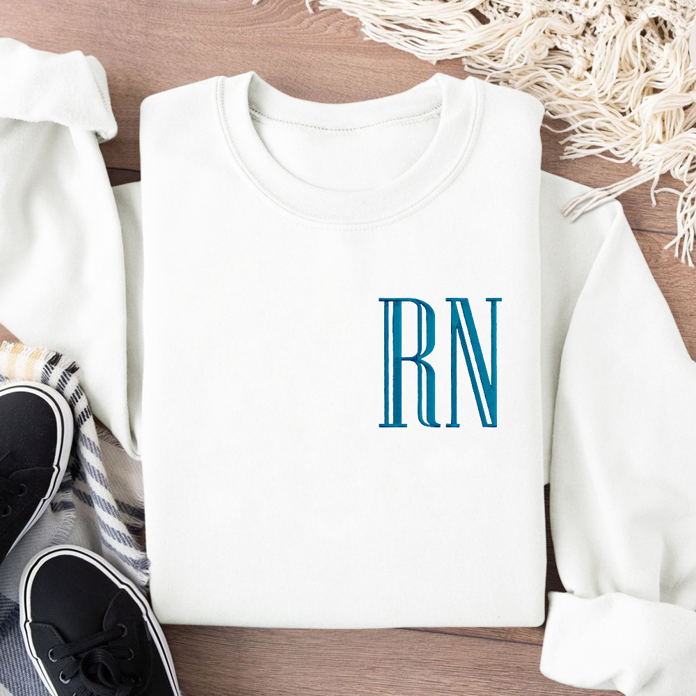 Personalized Nurses Day Gifts for Registered Nurses Embroidered Crew Neck Sweatshirt