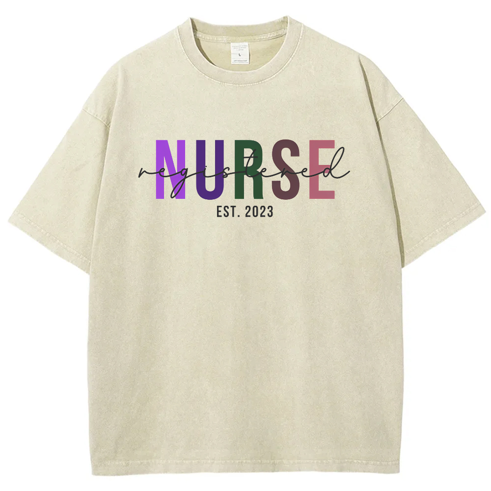 Registered Nurse Vintage Washed T-shirt