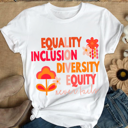 Equality Inclusion Diversity Equity Cotton Nurse T-shirt