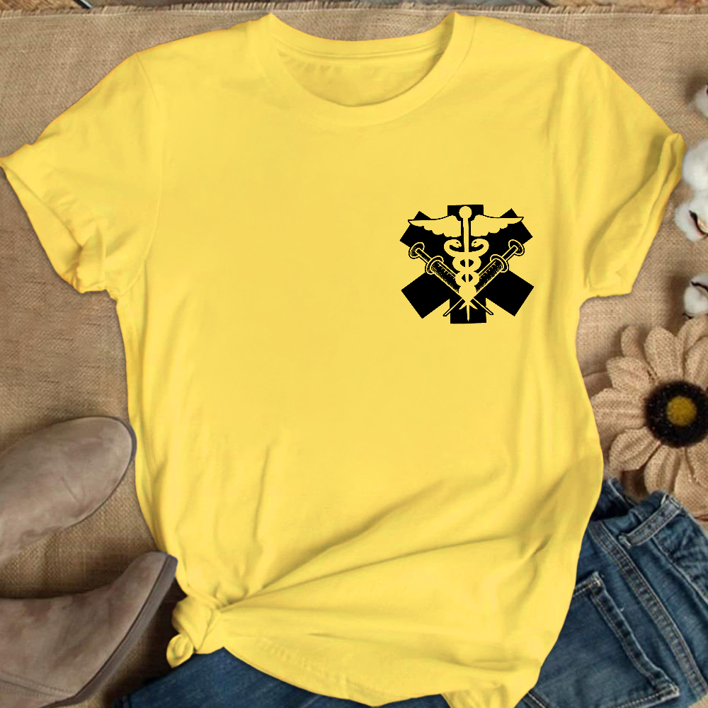 Physician Symbol Doctor Nurse Cotton Nurse T-shirt