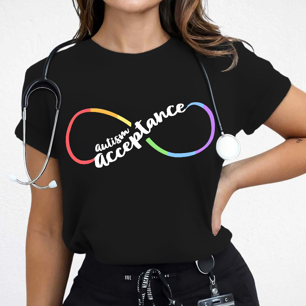 Autism Acceptance Special Education Cotton Nurse T-shirt