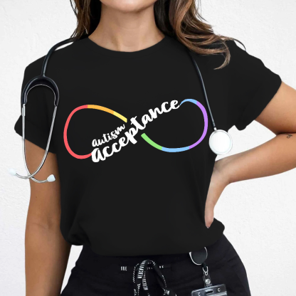 Autism Acceptance Special Education Cotton Nurse T-shirt