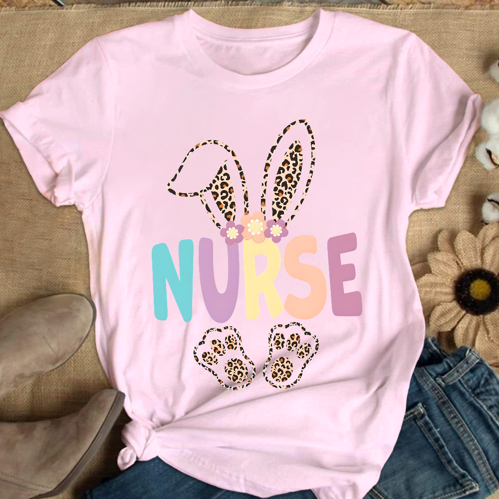 Easter Bunny Cotton Nurse T-shirt