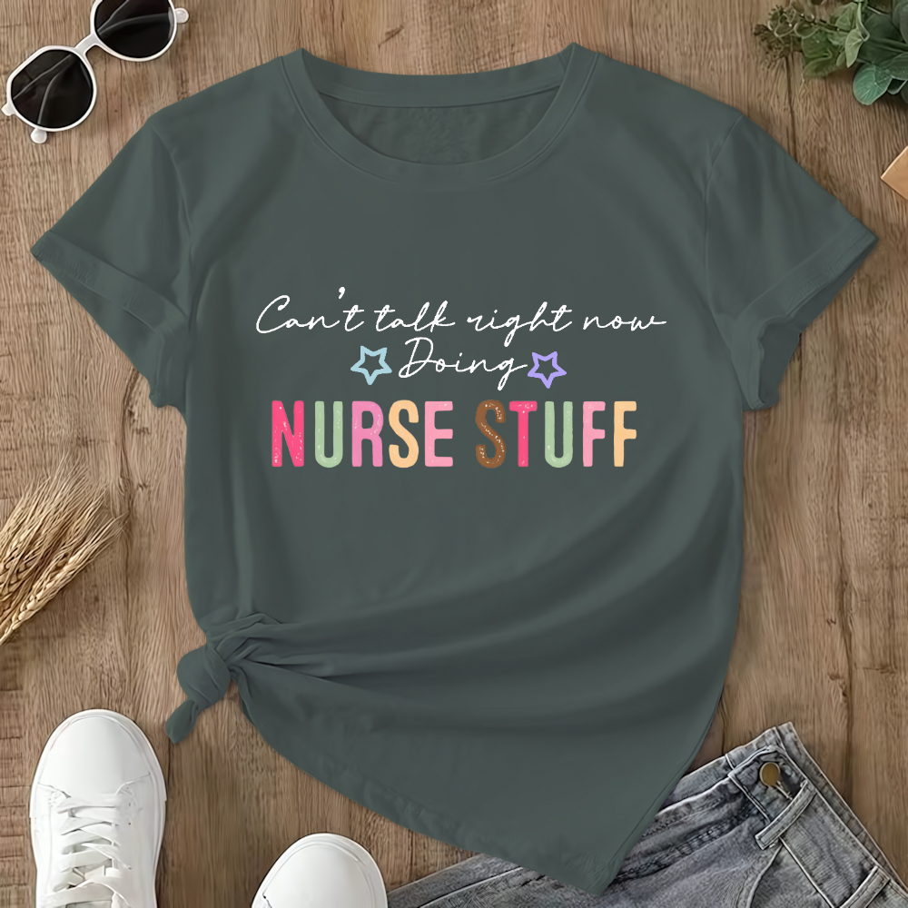 Can’t Talk Right Now Doing Double-Sided Cotton Printed T-Shirt