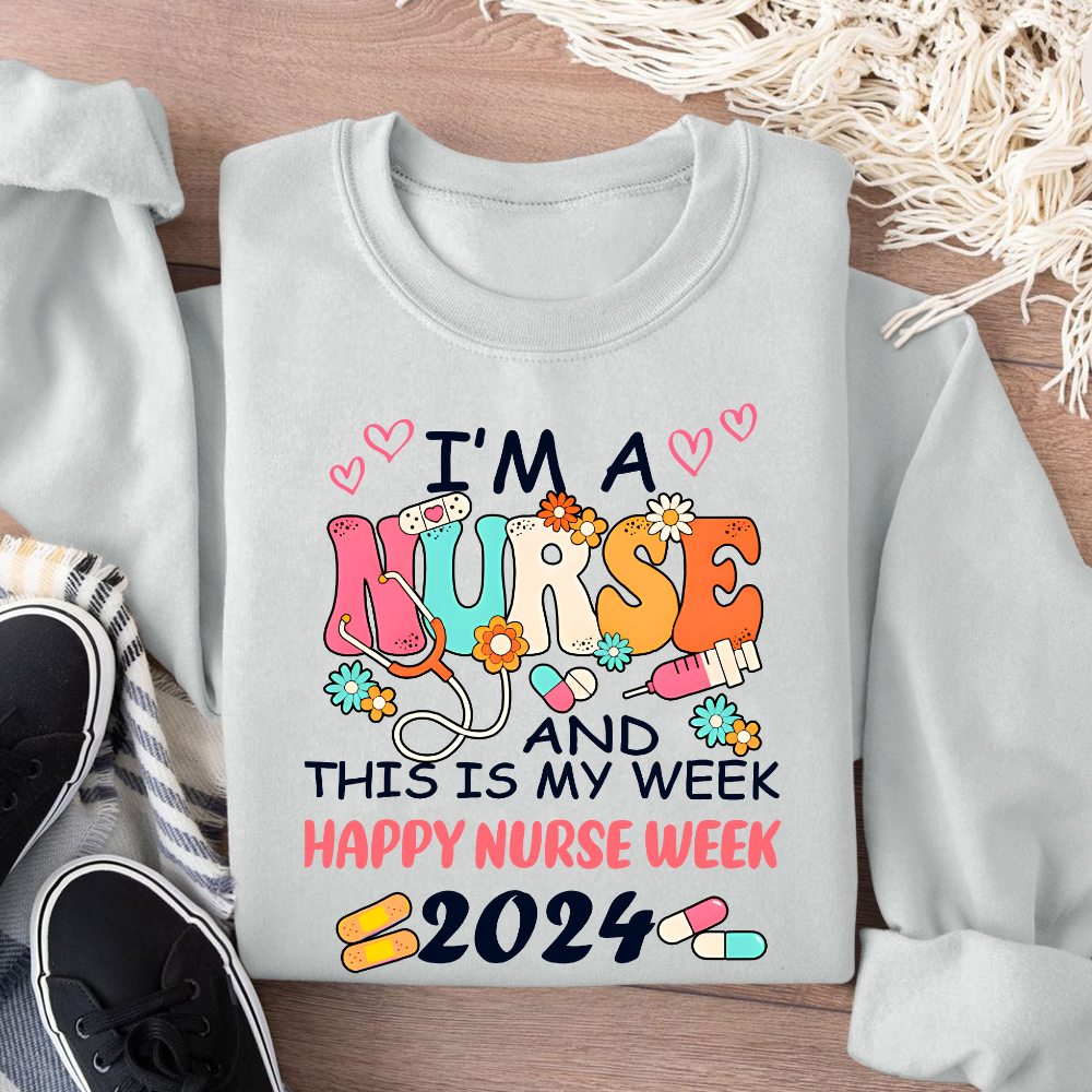 I'm A Nurse And This Is My Week Cotton Pullover Sweatshirt