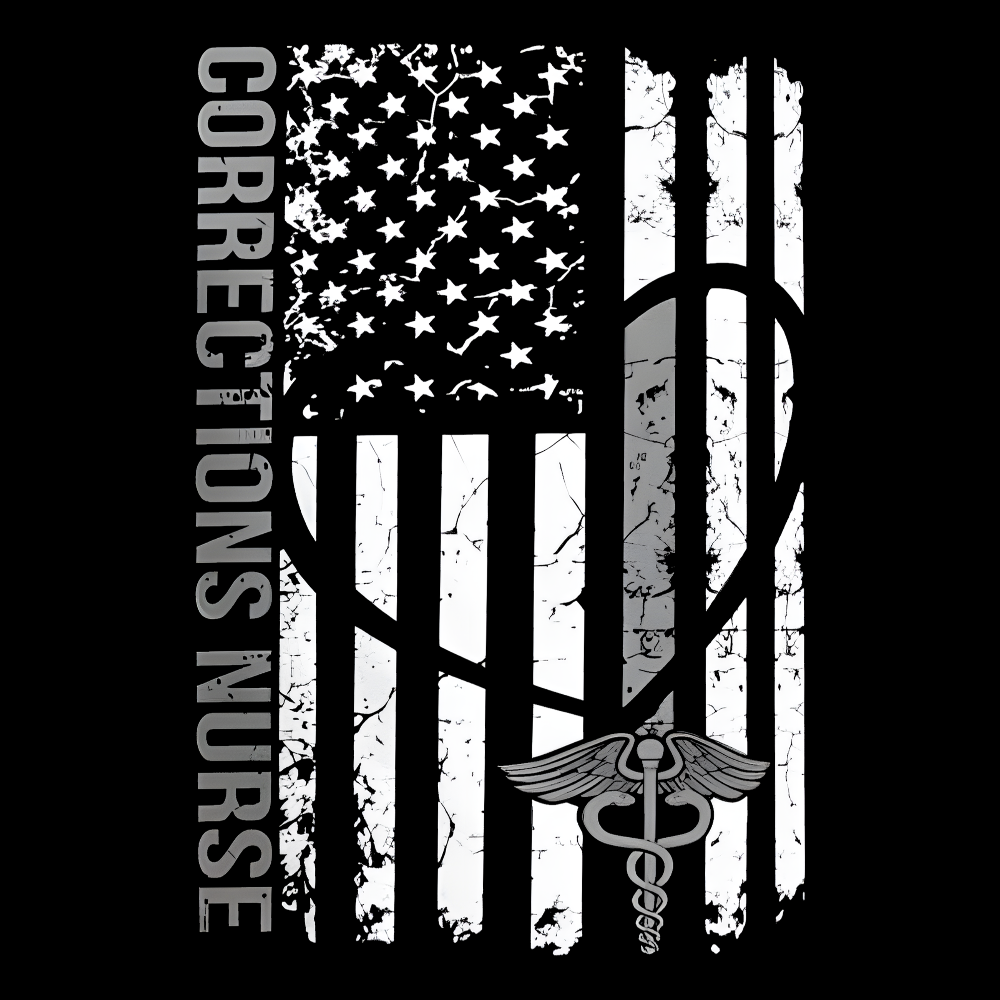 Corrections Nurse Flag Cotton Doctor T-shirt