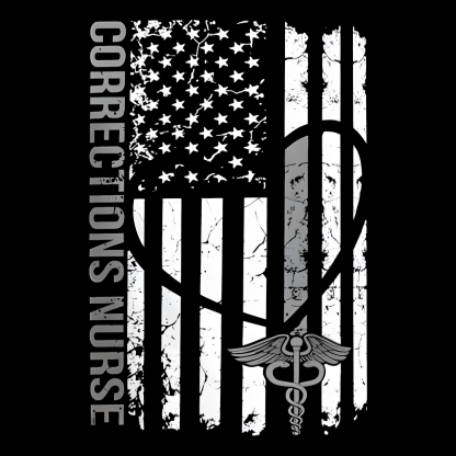 Corrections Nurse Flag Cotton Doctor T-shirt