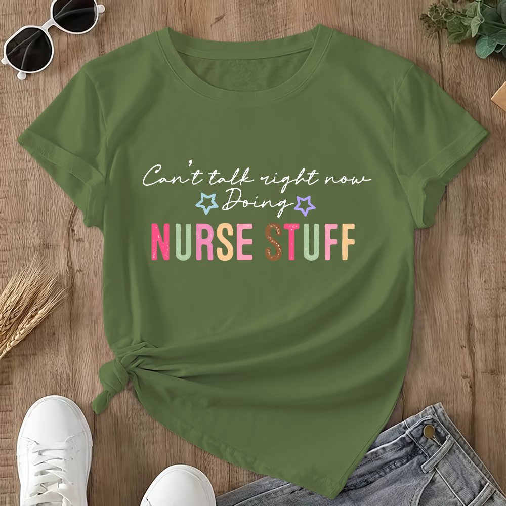 Can’t Talk Right Now Doing Double-Sided Cotton Printed T-Shirt