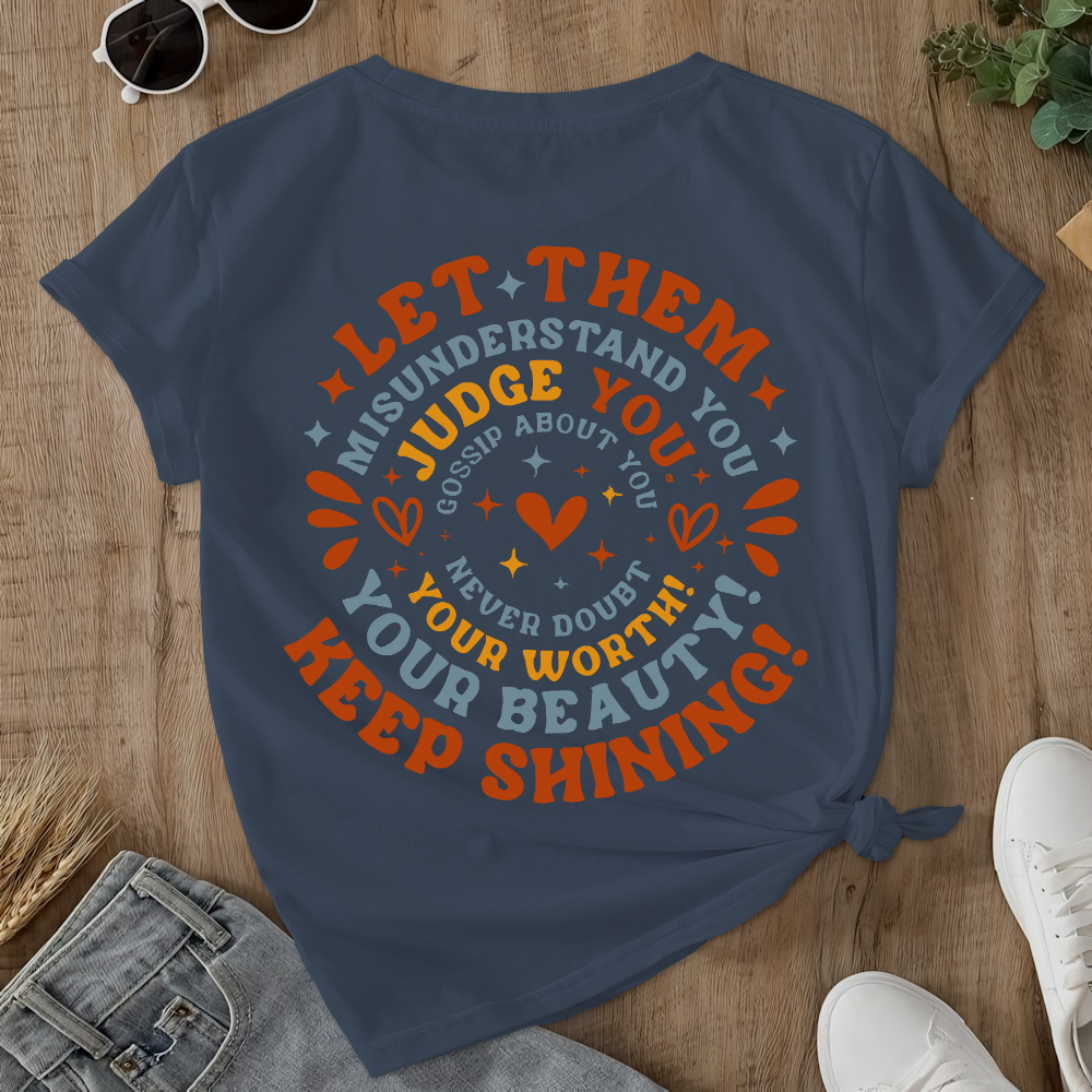 Suicide Prevention Awareness Let Them Mental Health Double-Sided Cotton Printed T-Shirt