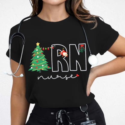 Christmas EN Nurse Cotton Nurse T-shirt