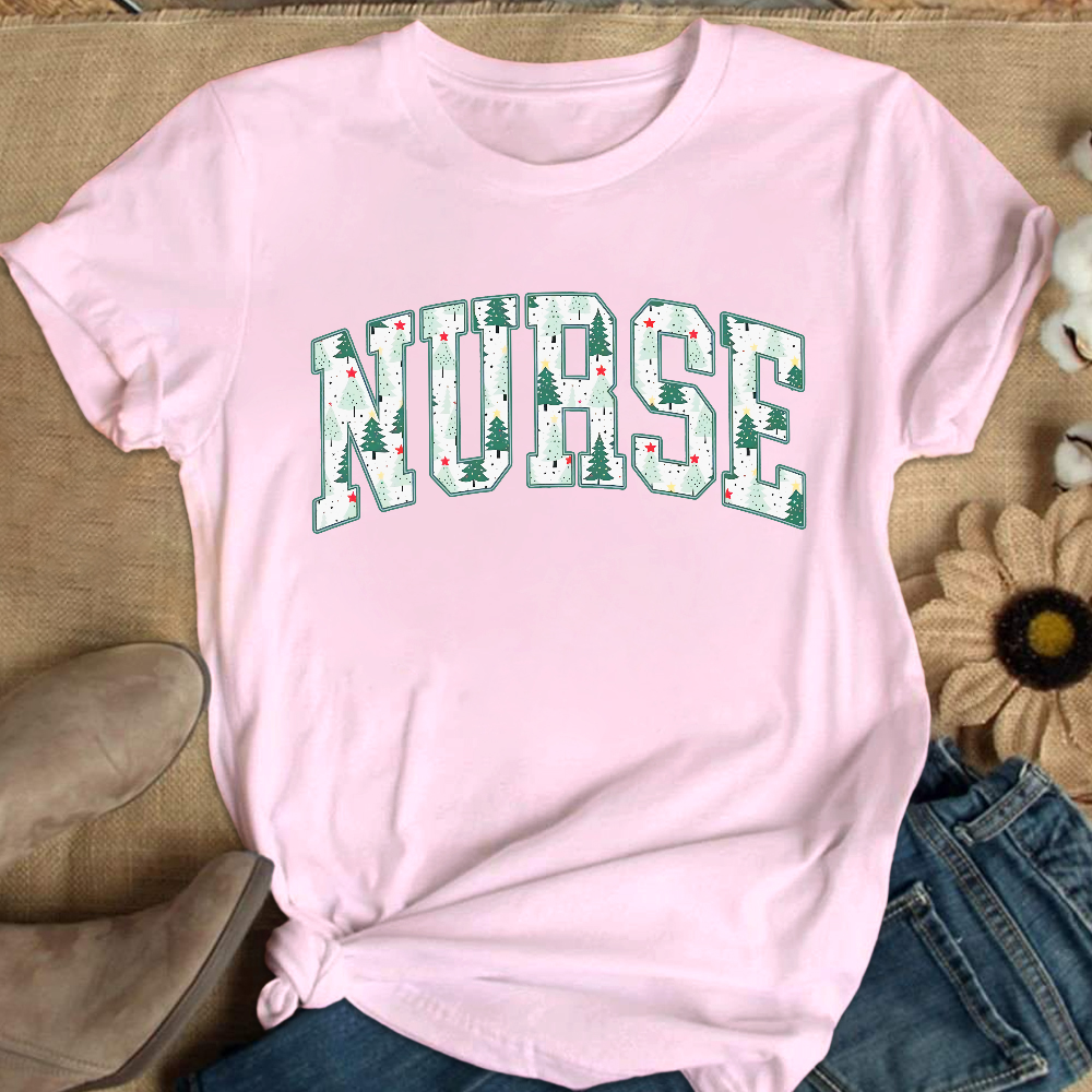Christmas Nursing Cotton Nurse T-shirt
