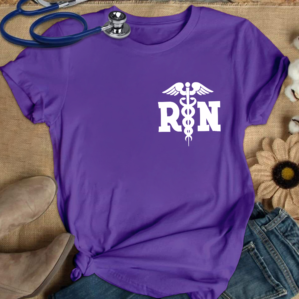 Custom Registered Nurse Cotton Nurse T-shirt