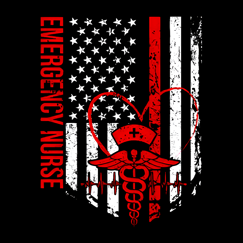 RN Nurse Flag Cotton Pullover Sweatshirt