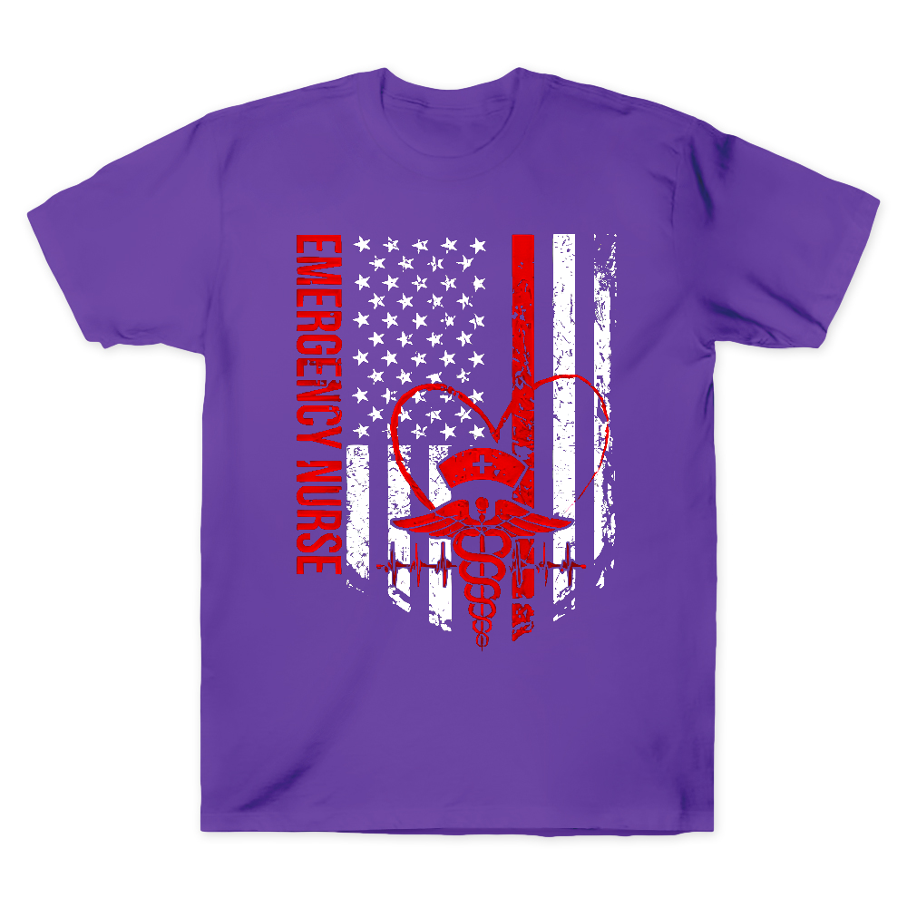 RN Nurse Flag Cotton Doctor T-shirt