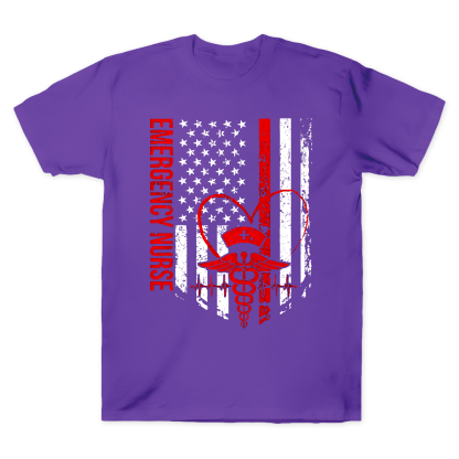 RN Nurse Flag Cotton Doctor T-shirt