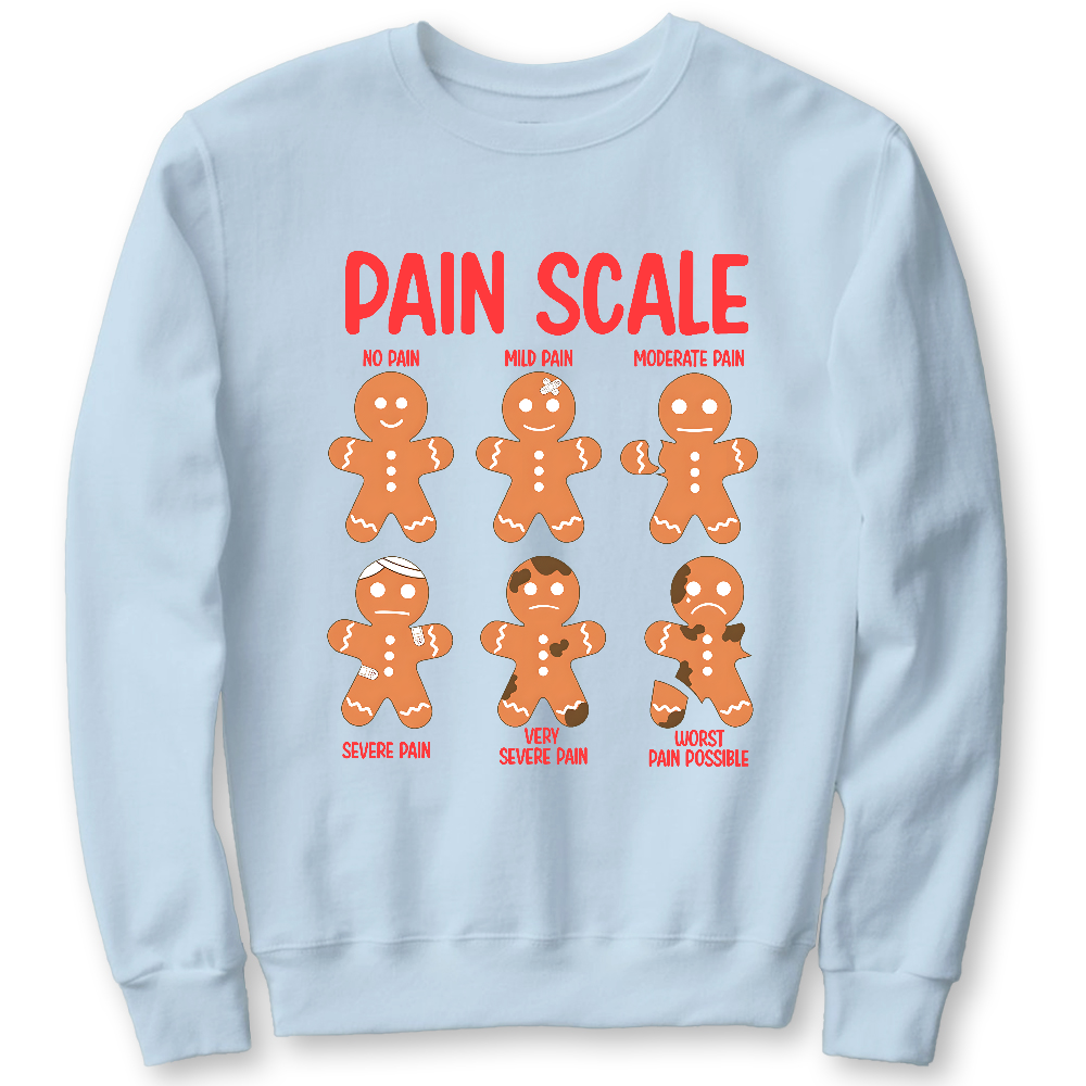 Pain Scale Cotton Pullover Sweatshirt