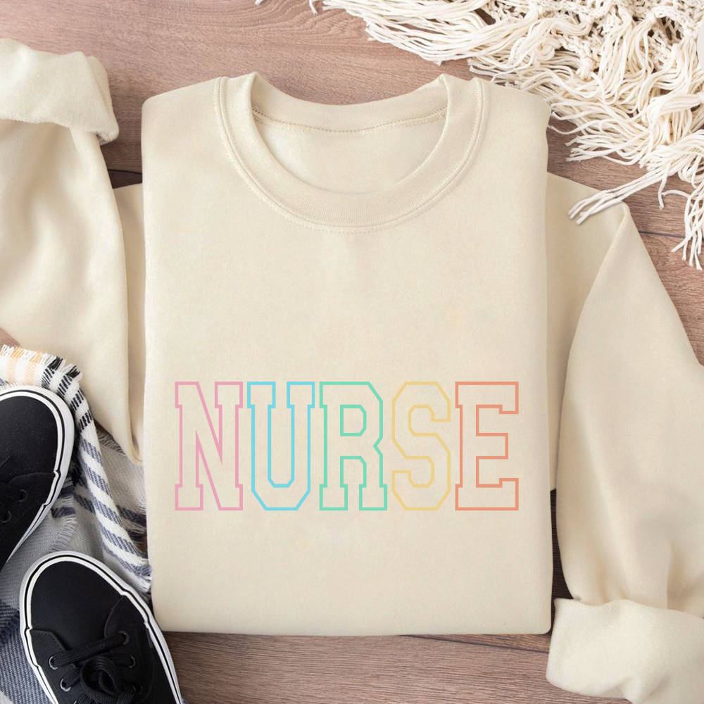 Custom Nurse Cotton Pullover Sweatshirt