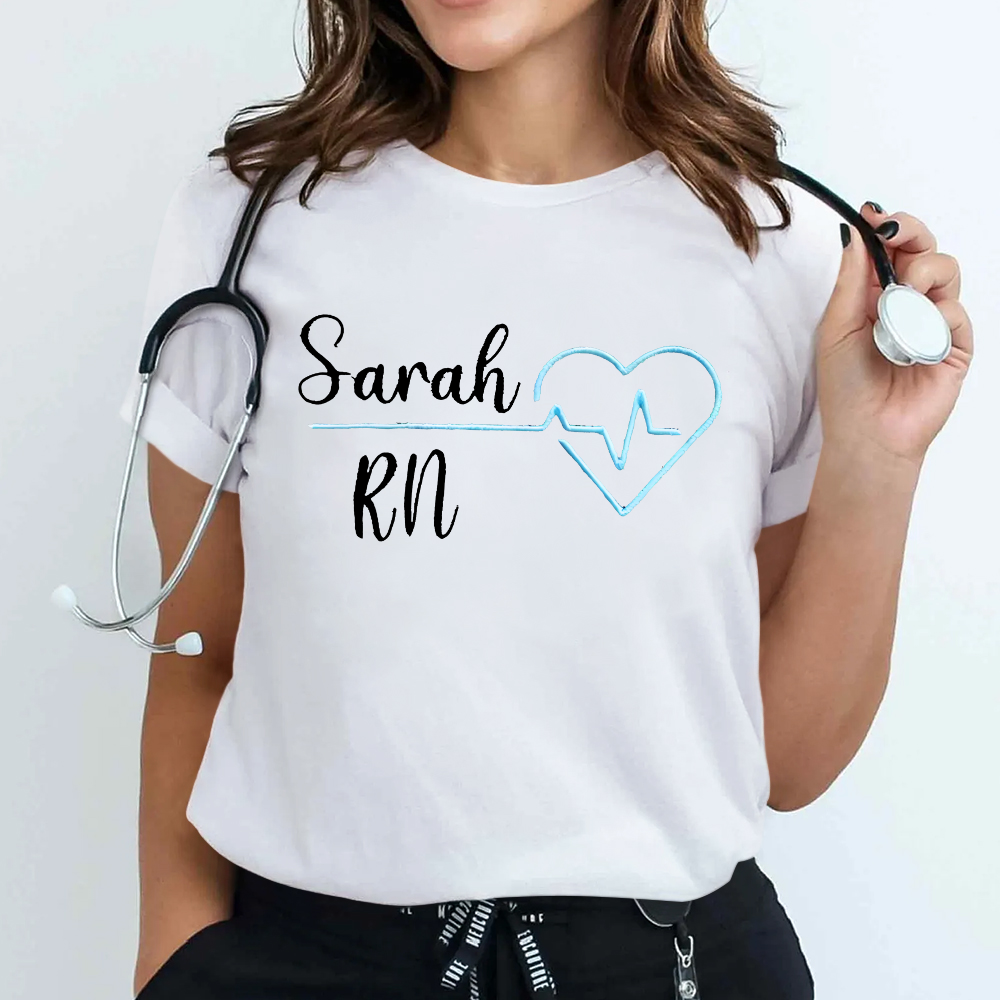 Custom RN Sarah Cotton Nurse T-shirt