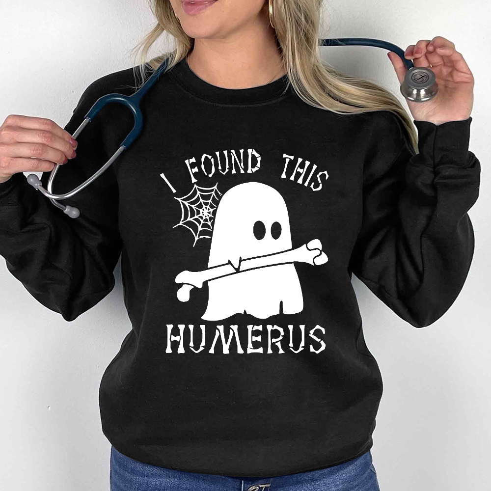 I Found This Humerus Cotton Pullover Sweatshirt