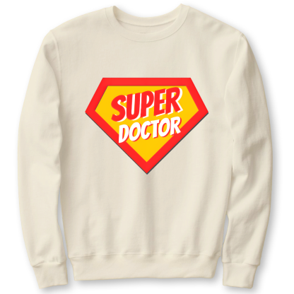 Super Doctor Cotton Pullover Sweatshirt