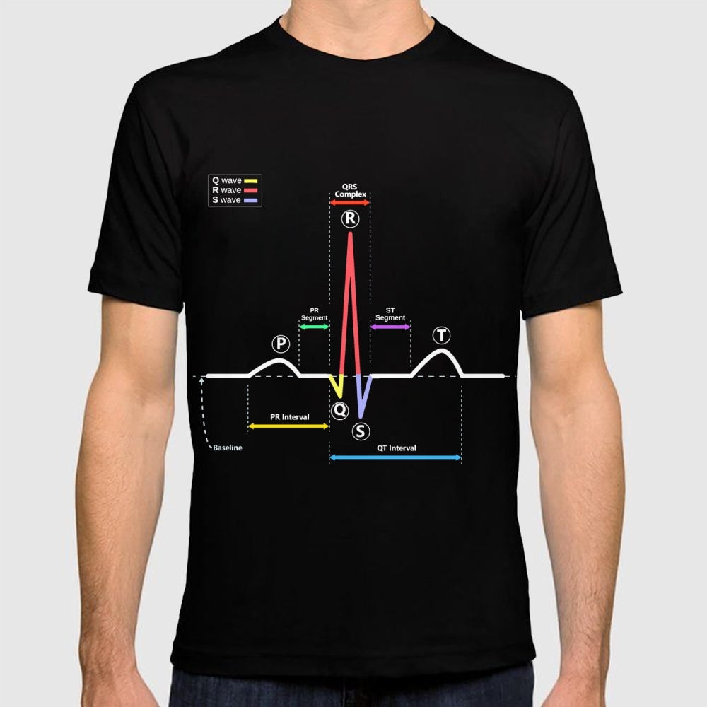 ECG Of Normal Sinus Rhythm Cotton Doctor T-shirt