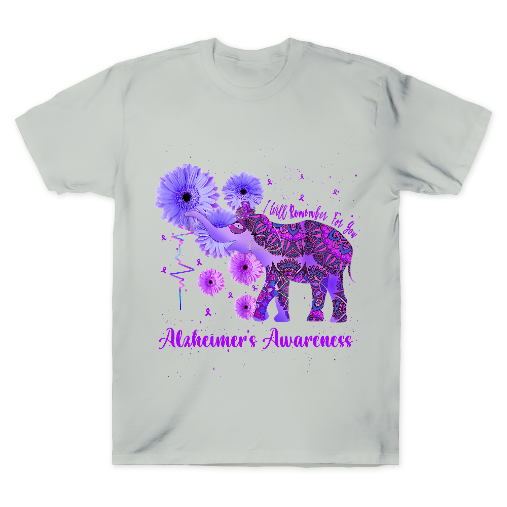 Alzheimer's Awareness Remember For You Ethnic Elephant Cotton Doctor T-shirt