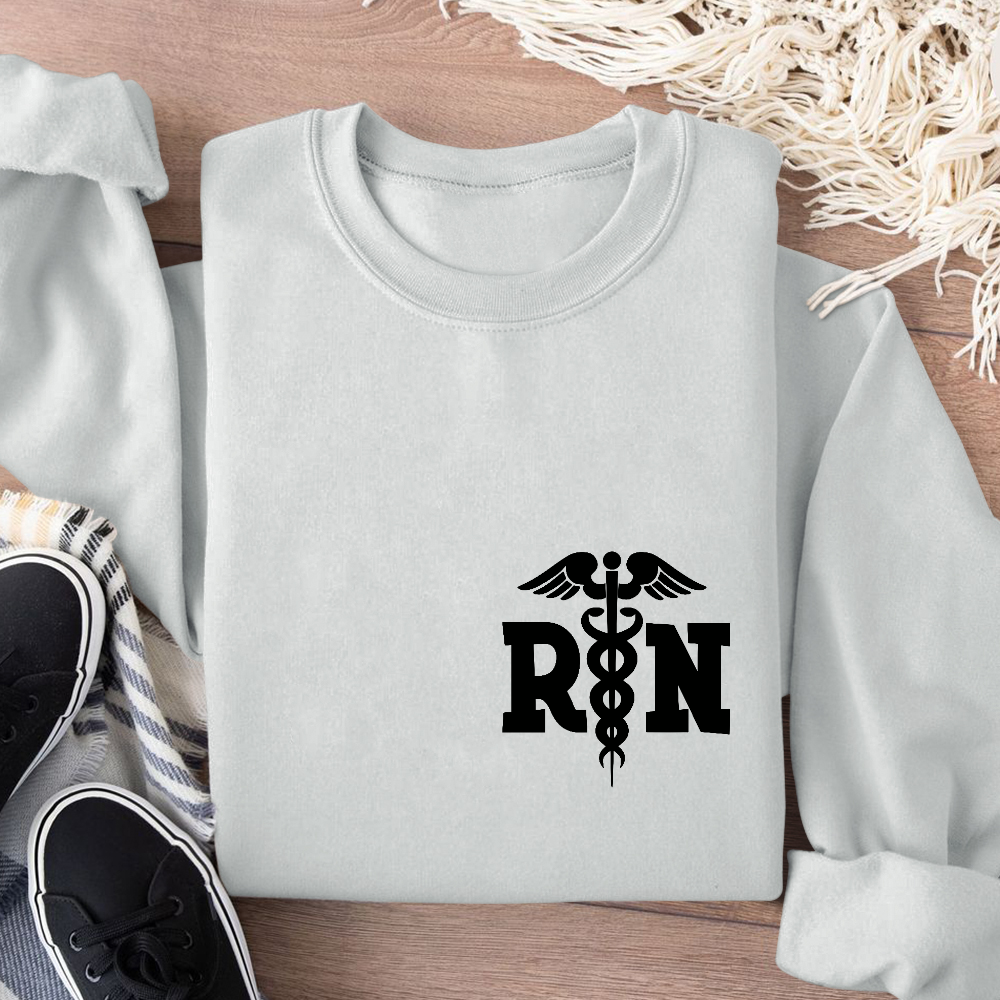 Custom Registered Nurse Cotton Pullover Sweatshirt