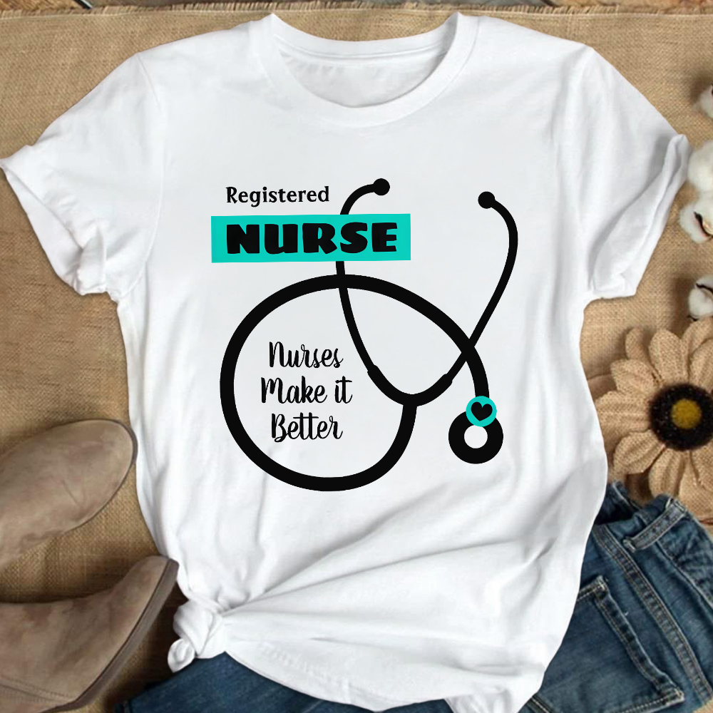 Cute RN Nursing Cotton Nurse T-shirt