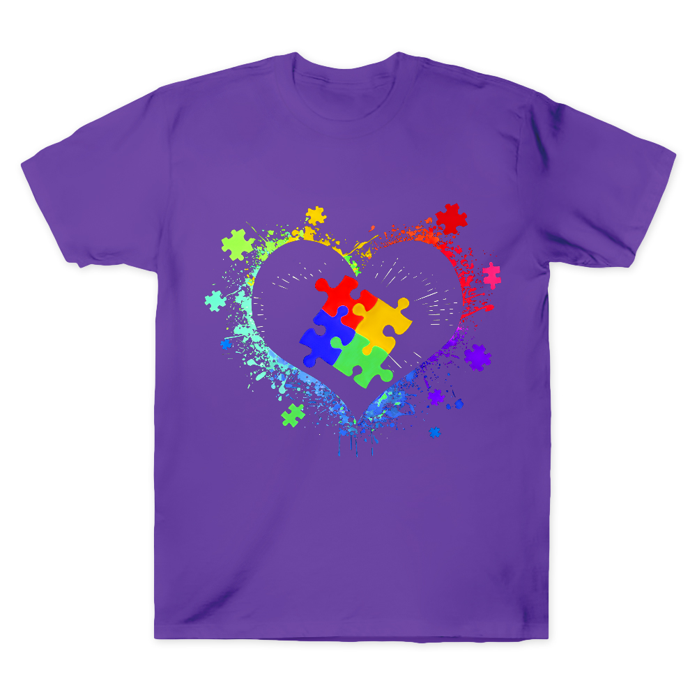 Autism Awareness Love Heart Cotton Doctor T-shirt