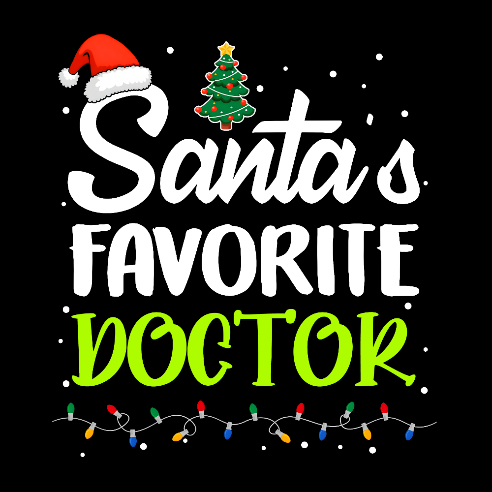 Santa’s Favorite Christmas Doctor Cotton Doctor T-shirt