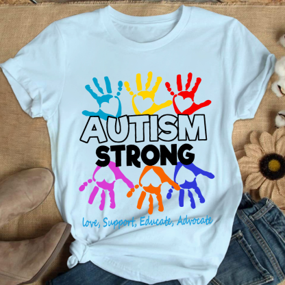 Autism Strong Cotton Nurse T-shirt