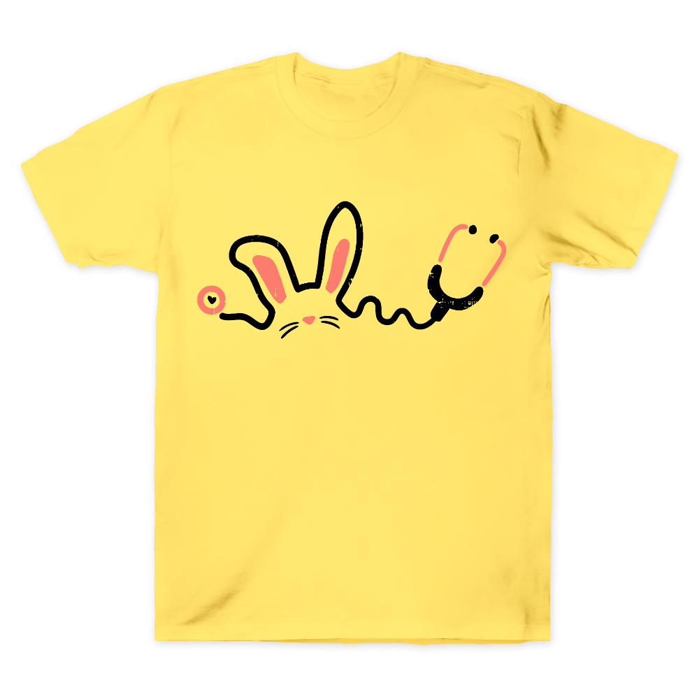 Easter Bunny Stethoscope Cotton Doctor T-shirt