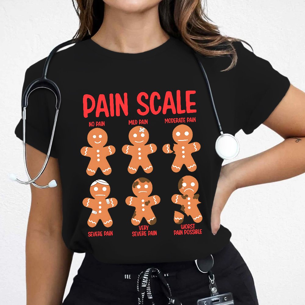 Pain Scale Cotton Nurse T-shirt