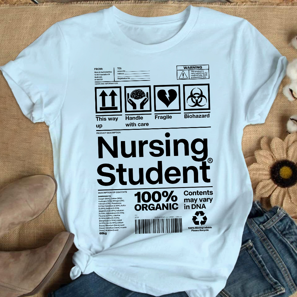 School Of Nursing Student Gift Cotton Nurse T-shirt