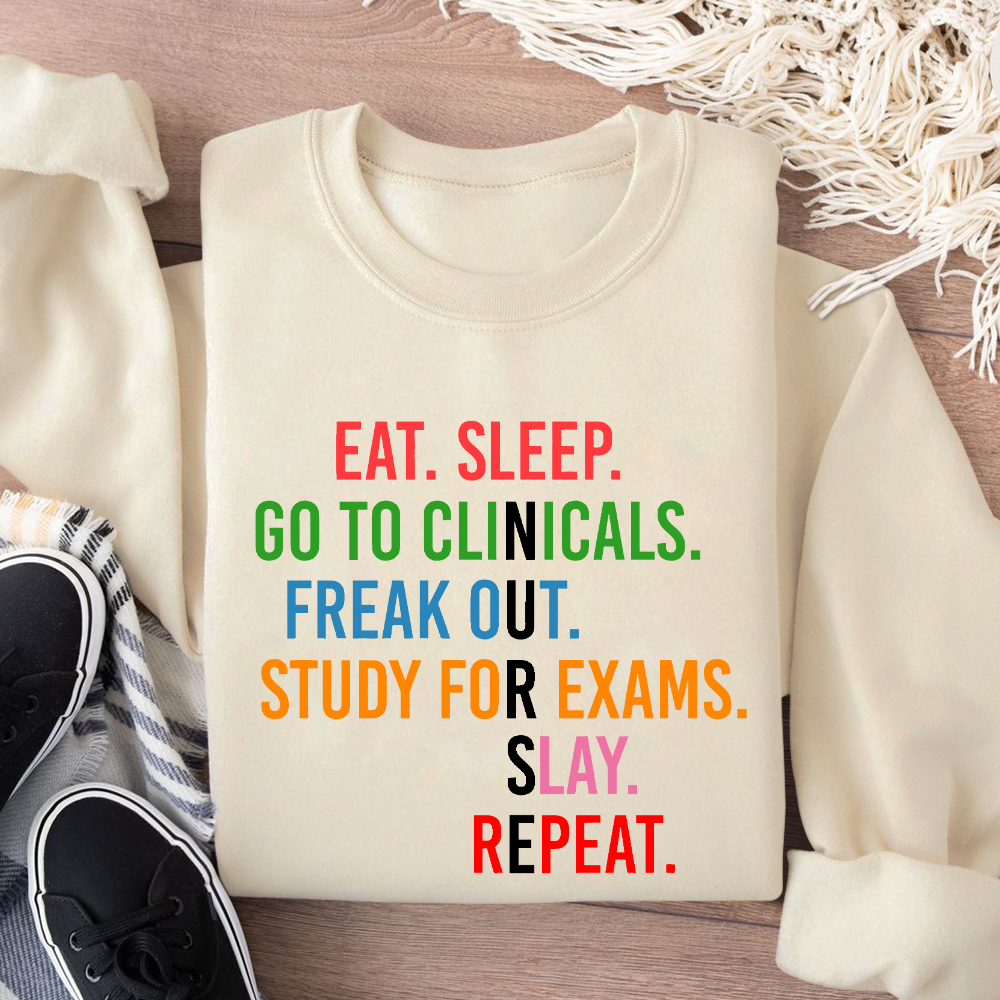 Nursing School Student Future Nurse Rn Cotton Pullover Sweatshirt