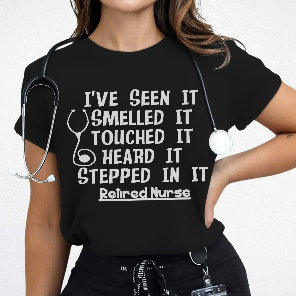 Funny Retired Nurse Quotes Cotton Nurse T-shirt
