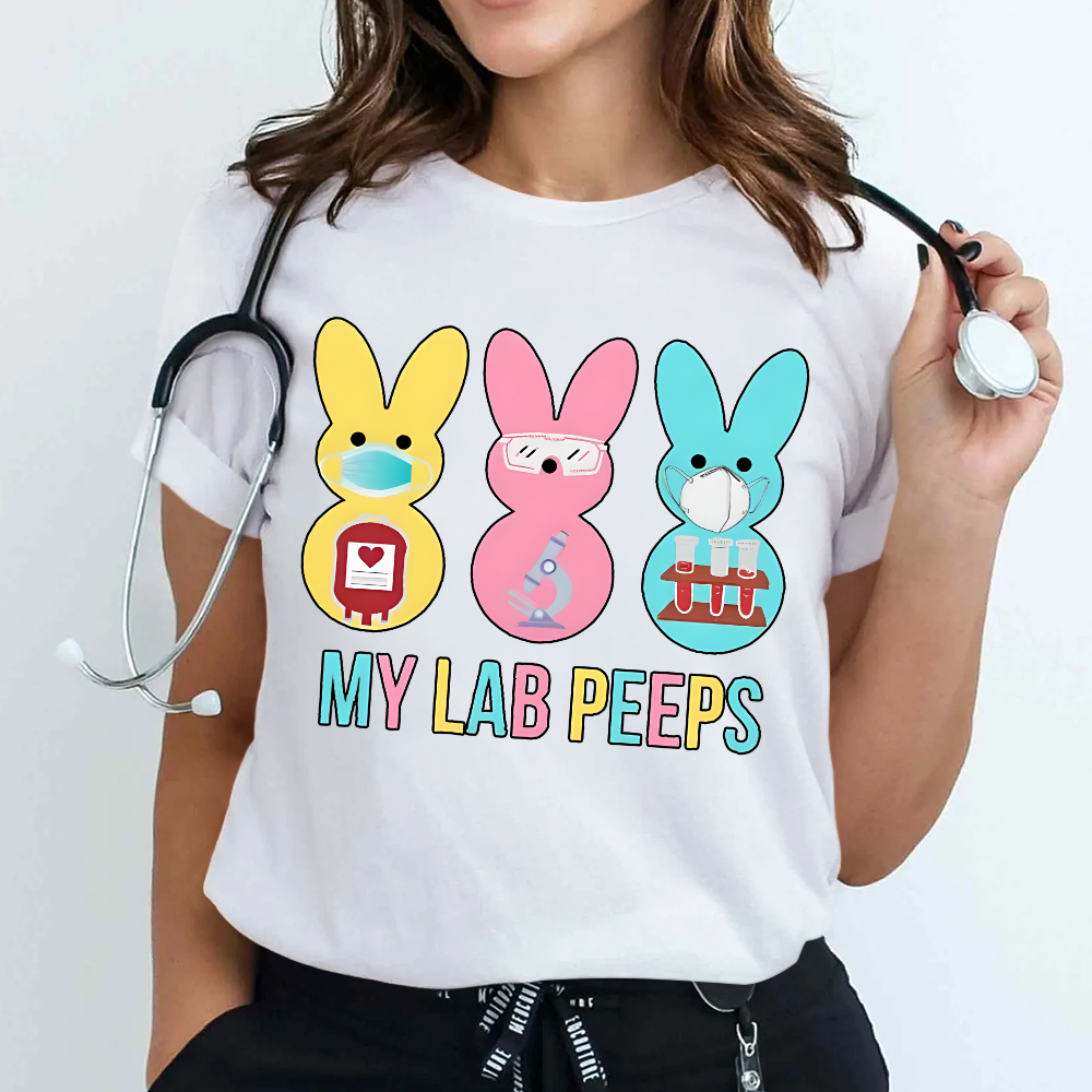 My Lab Peeps Cotton Nurse T-shirt