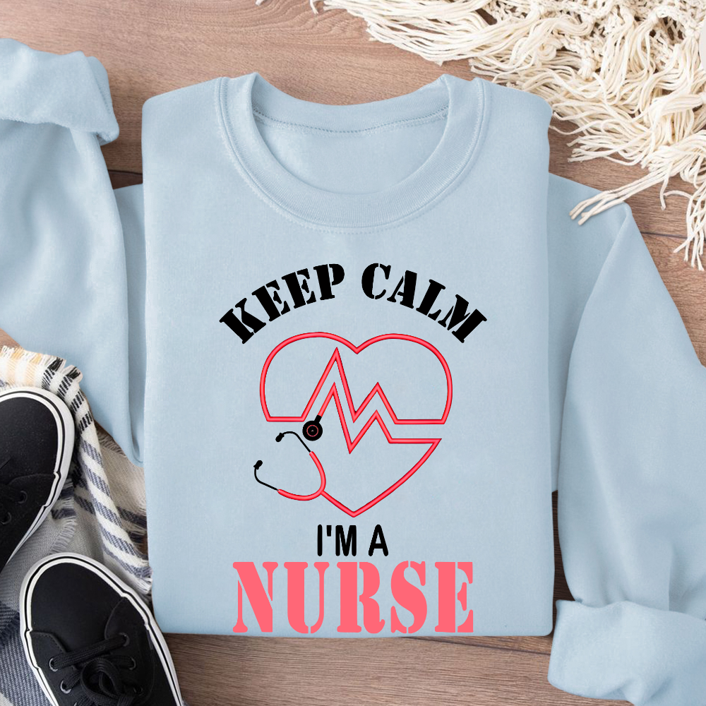 Keep Calm I‘m A Nurse Cotton Pullover Sweatshirt