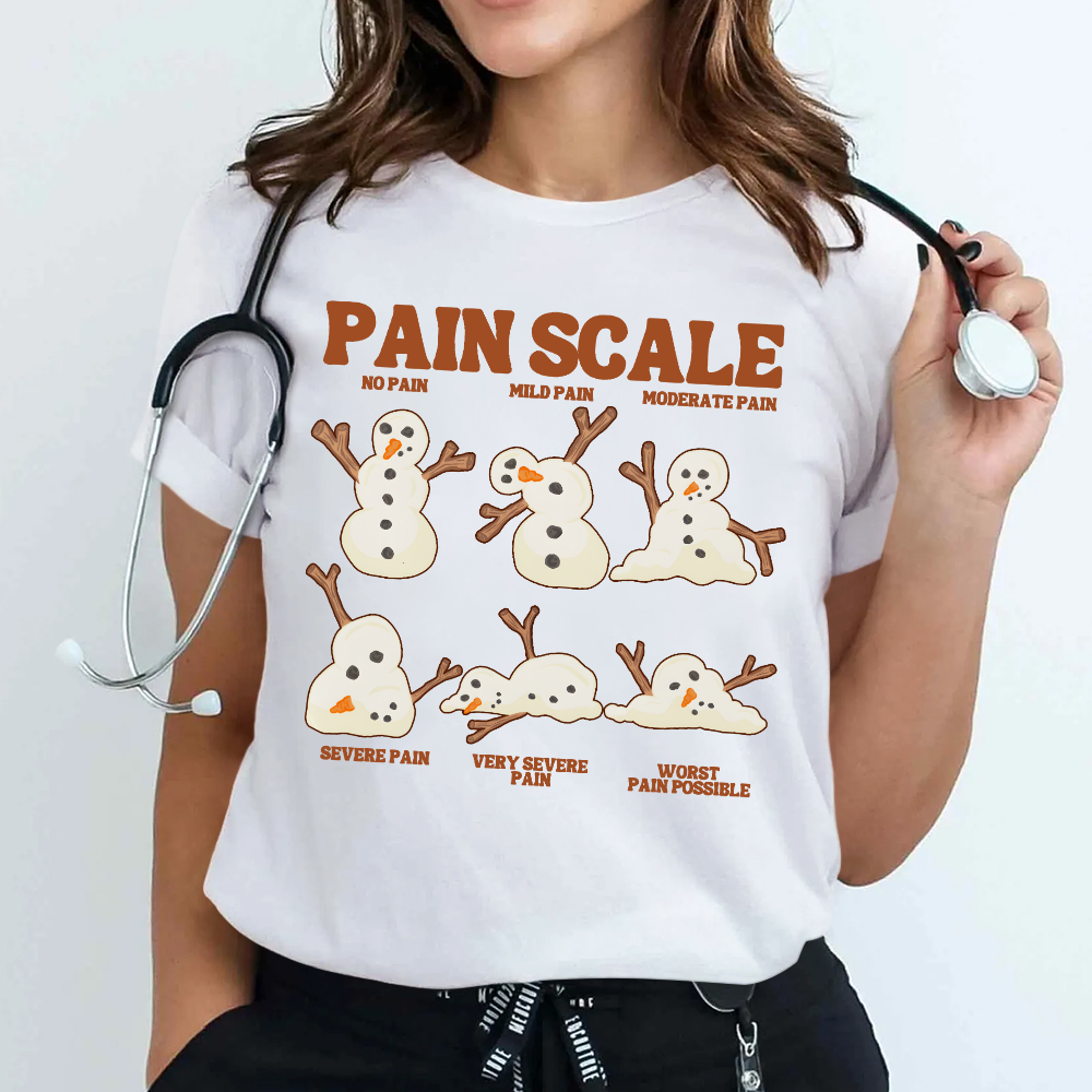 Healthcare Worker Pain Assessment Cotton Nurse T-shirt
