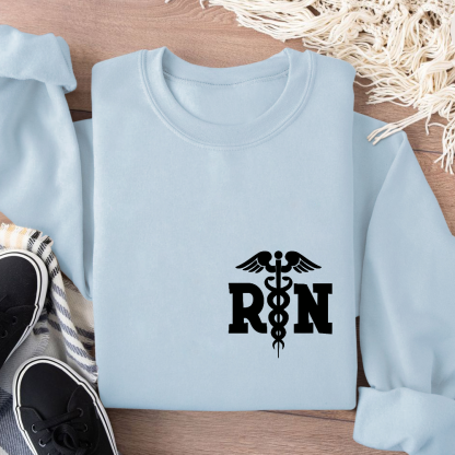 Custom Registered Nurse Cotton Pullover Sweatshirt