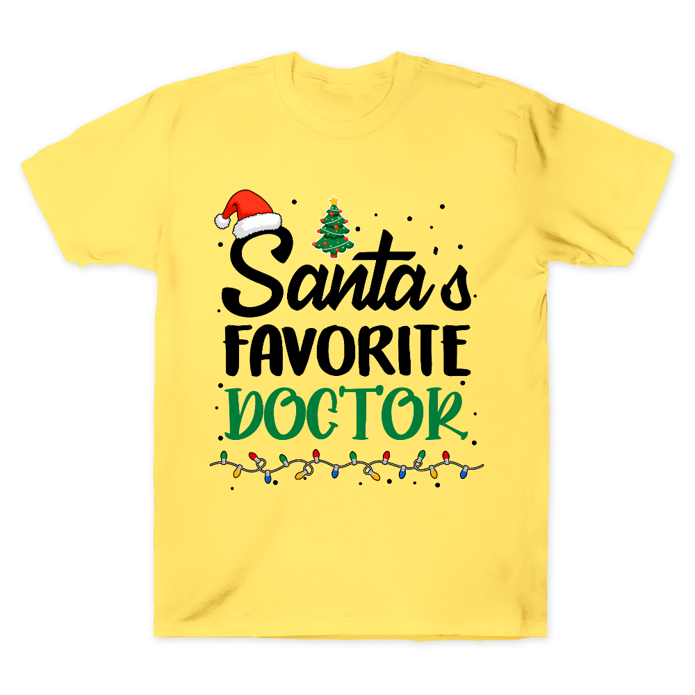 Santa’s Favorite Christmas Doctor Cotton Doctor T-shirt