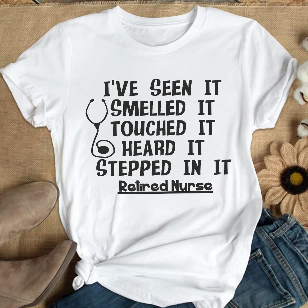 Funny Retired Nurse Quotes Cotton Nurse T-shirt